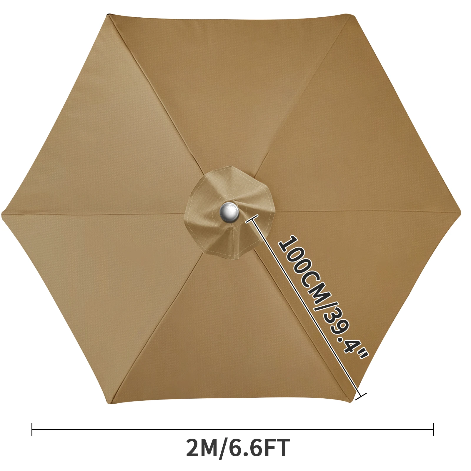 Waterdichte vervangende parapluhoes 2/3M Patio Parasol Cover UV-Anti Canopy Cover Vervanging Parasol Cover voor balkontuin
