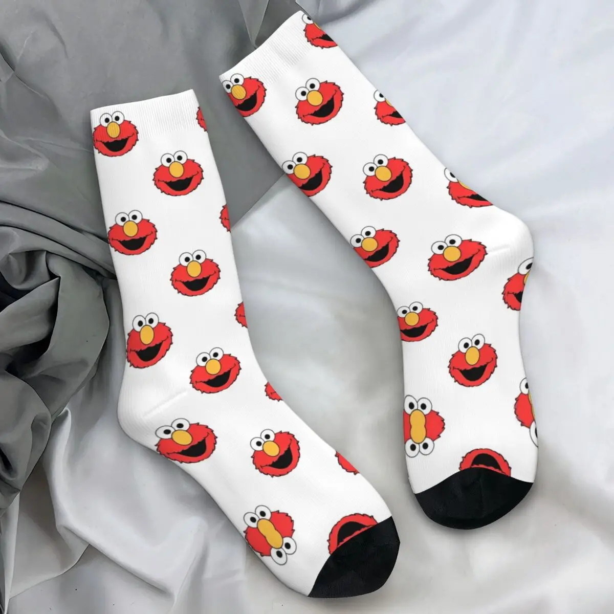 Cookie Monster Red Elmo Socks Autumn Stockings Gothic Women Men Breathable Socks Graphic Cycling Anti Slip Socks