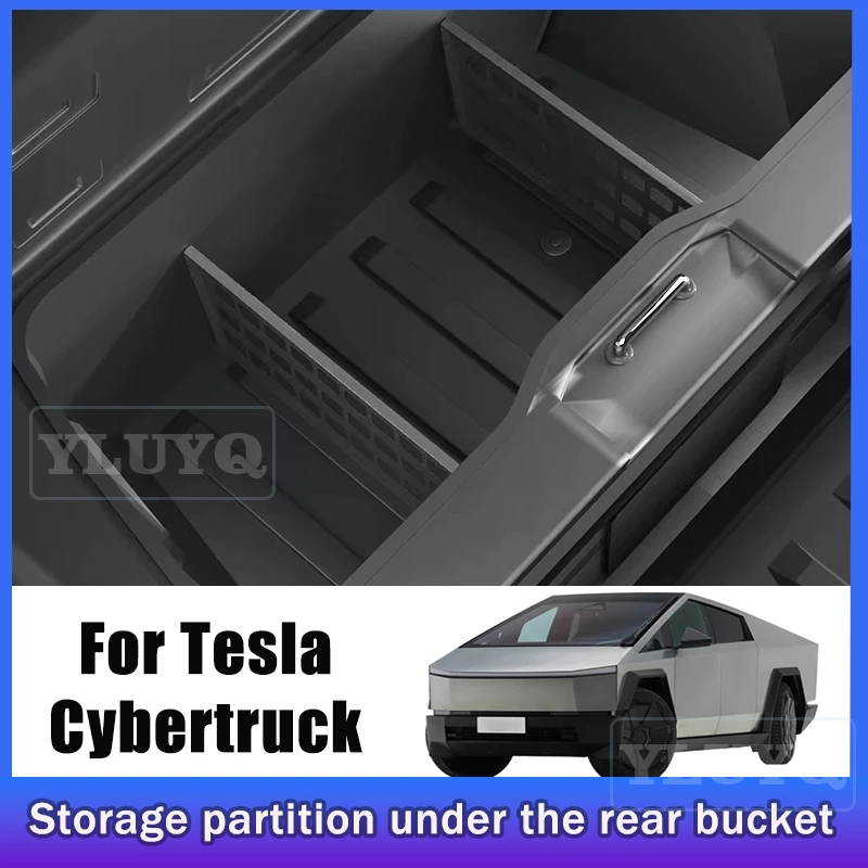 

For 2025 Tesla Cybertruck pickup car trunk lower storage partition Tesla Cybertruck rear bucket divider Car Interior Accessories