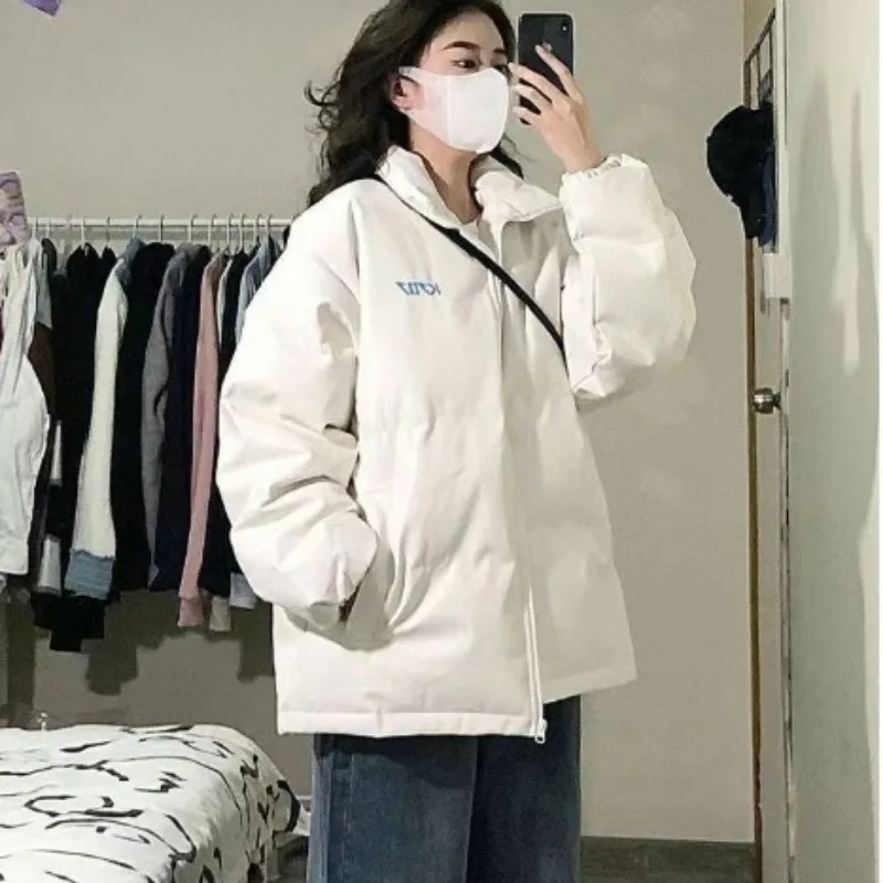 2023 New Women Down Cotton Coat Winter Bread Jacket Female Short Warm Parkas Thick Loose Outwear Versatile Simplicity Overcoat