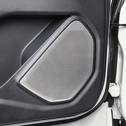 For Ford Explorer 2020-2023 Car Door Audio Speaker Cover Loudspeaker Pad Trim Frame Sticker Stainless Steel Interior Accessories