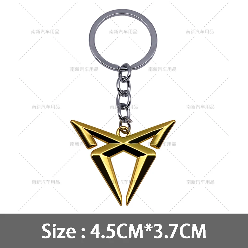 3D Metal Car Key Ring V Shape Badge Car Key Chain for Cupra Keychain Ateca Leon Altea Seat Arona Car Styling Auto Accessories