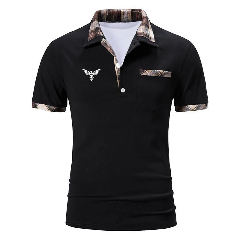 Men Summer Slim Fit Short Sleeve Sport Lapel Polo Shirt Men Business Casual 100% Polyester Quick Drying Polo Shirt s Tops