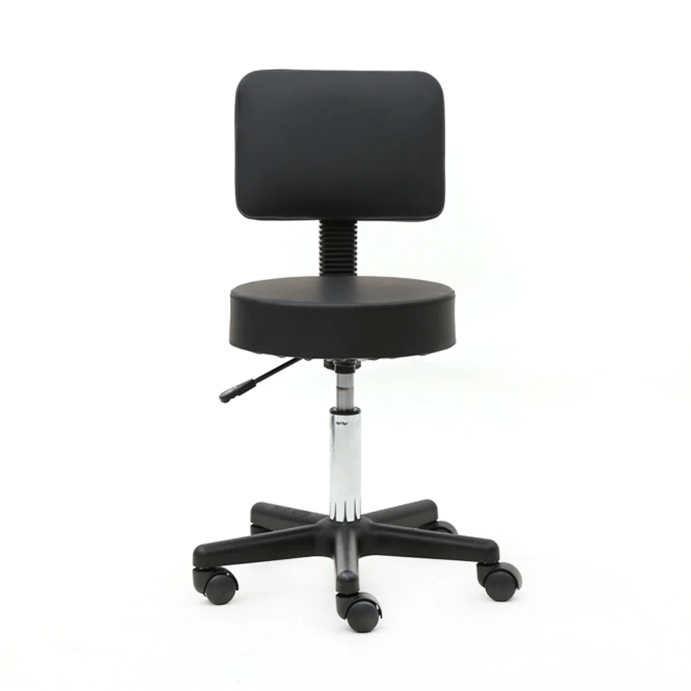 360 Degree Rotation Round Shape Plastic Adjustable Salon Stool Bar Stool Bar Chair  with Back