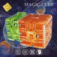 3D Maze Magic Cube Six-sided Transparent Puzzle Speed Cube Rolling Ball Cubes Maze Toys For Children Stress Reliever Toys