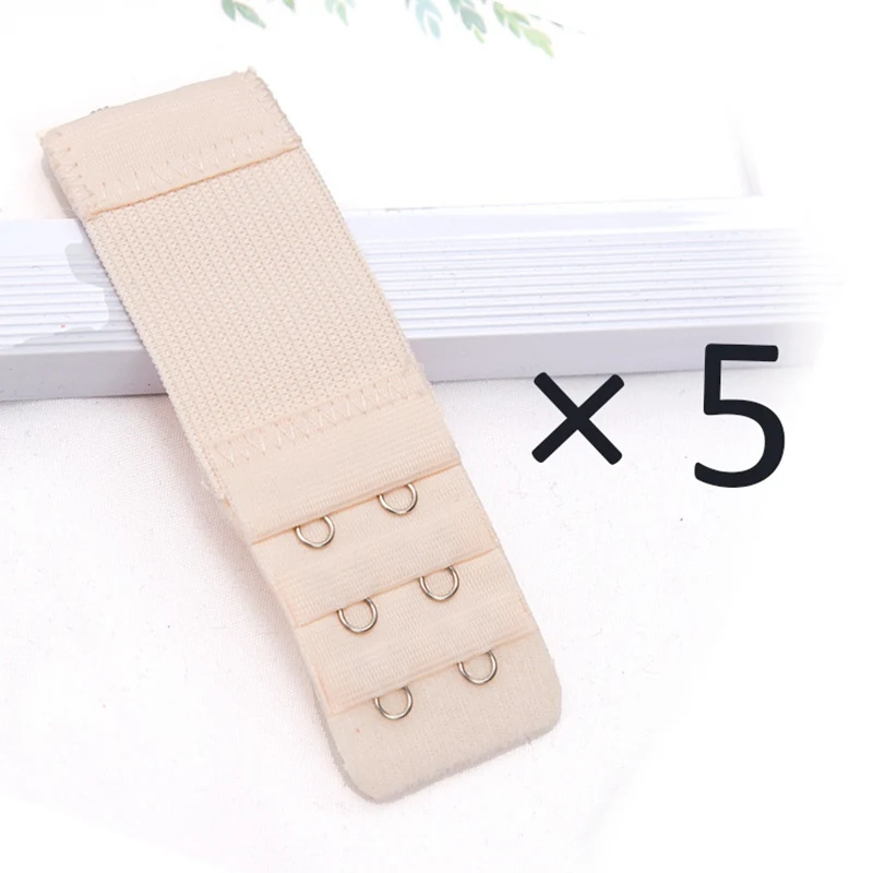 5Pcs Buckle Set New Women Bra Extender Elastic Bra Extension Strap Hook Clip Expander Adjustable Belt Intimates Accessories