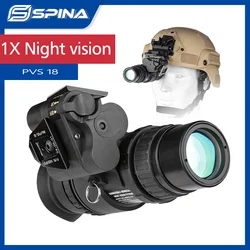 SPINA OPTICS Monocular PVS18 Night Vision Goggle, 1X32 Infrared Digital Scope Night Vision Monocular Suitable for Night Hunting