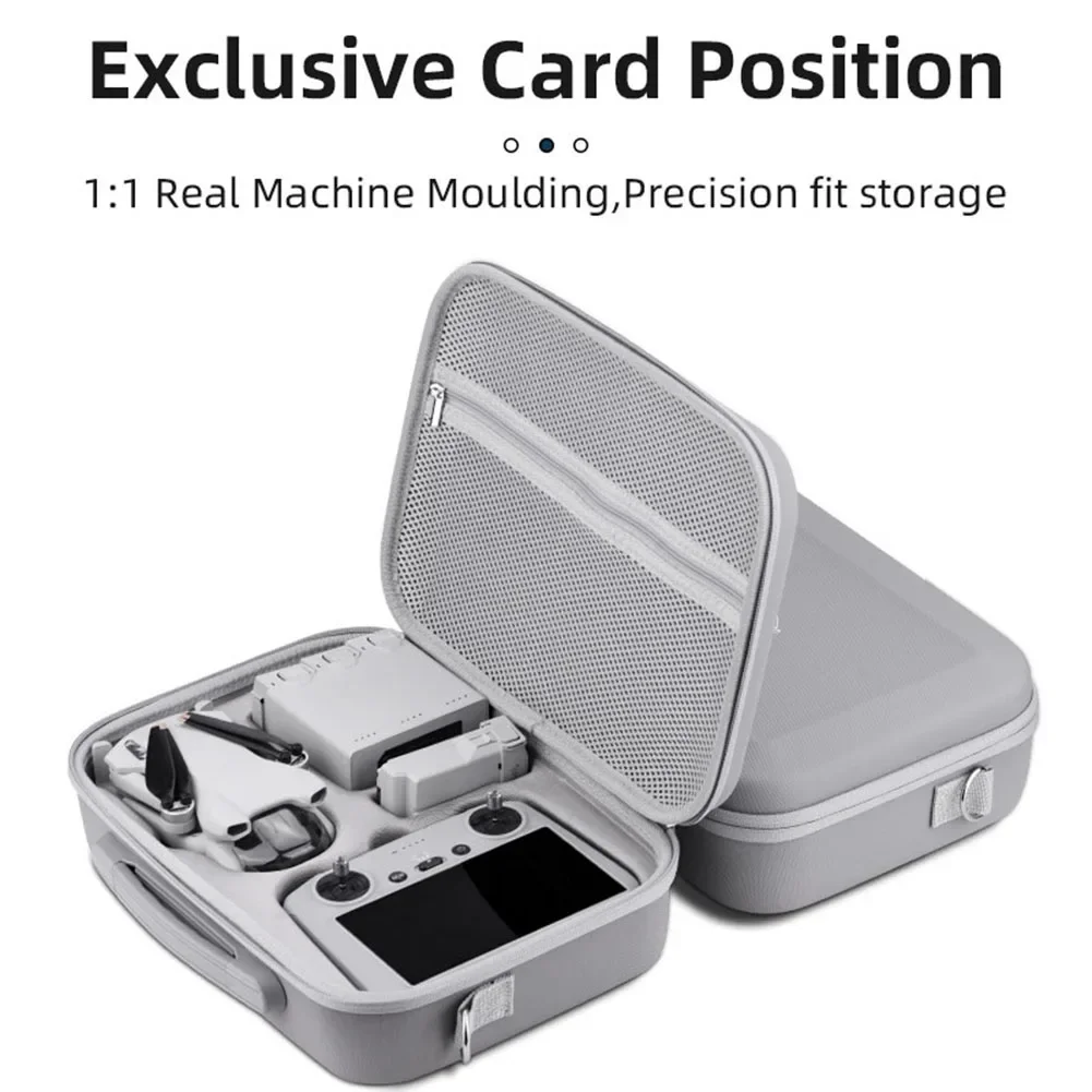 Portable Carrying Case Shockproof Storage Bag Waterproof PU Leather Shoulder Bag Anti-scratch for DJI Mini 3 Pro/Mini 3 RC Case