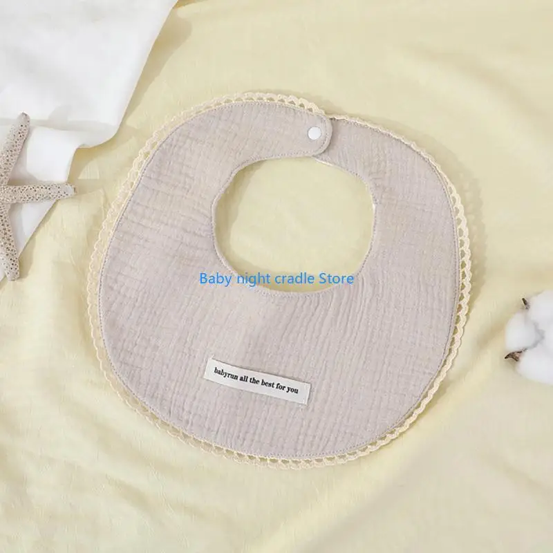 

J2FF Baby Bandana Bib Adjustable Newborns Bib Absorbent Cotton Bandana Bib 5pcs