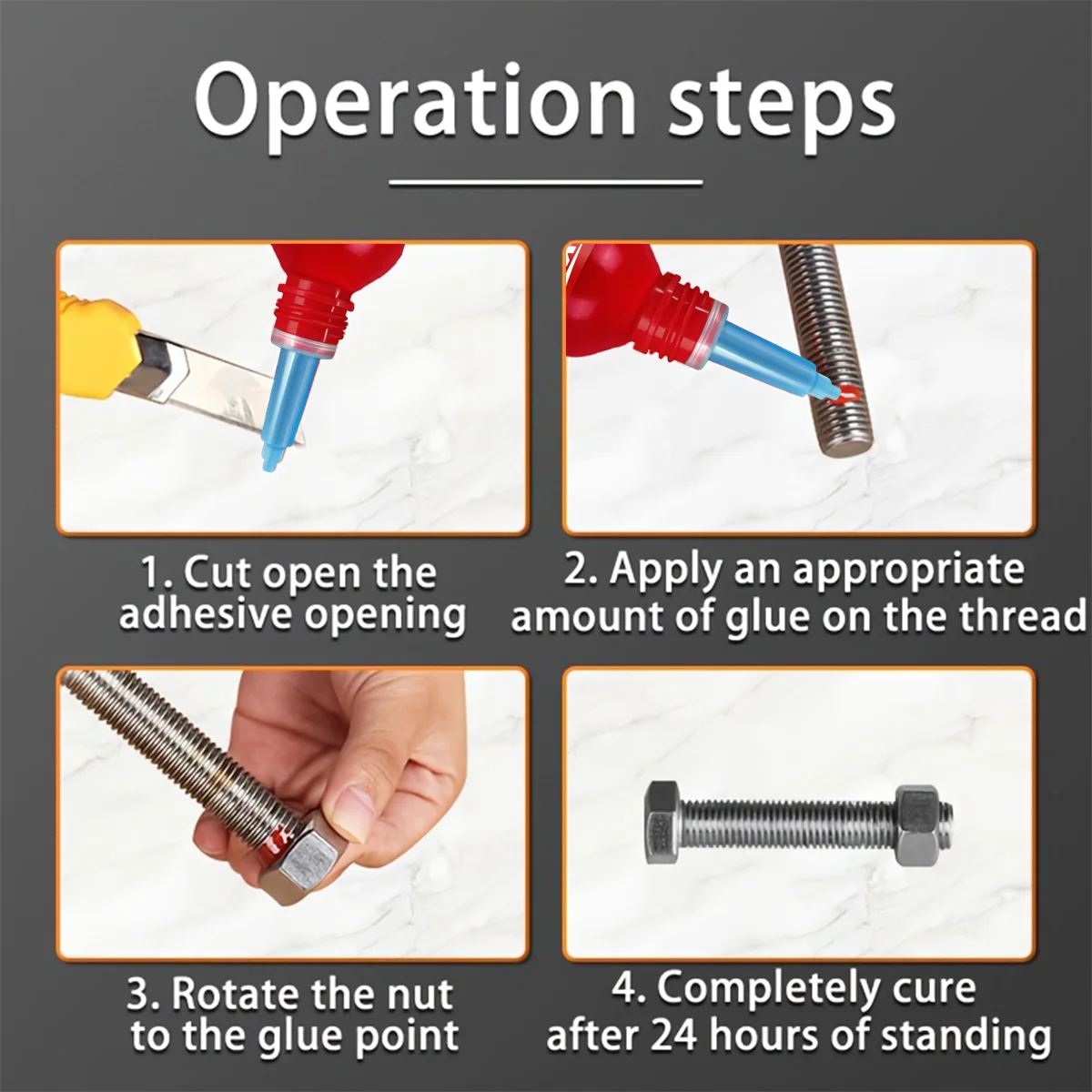 243/271 Threadlocker Removable & Permanent Threadlocker Anaerobic Glues Anti Loose Screw Glues Fastening Sealant Quickly Cured Thread Locking Agent Sealant for Screws.