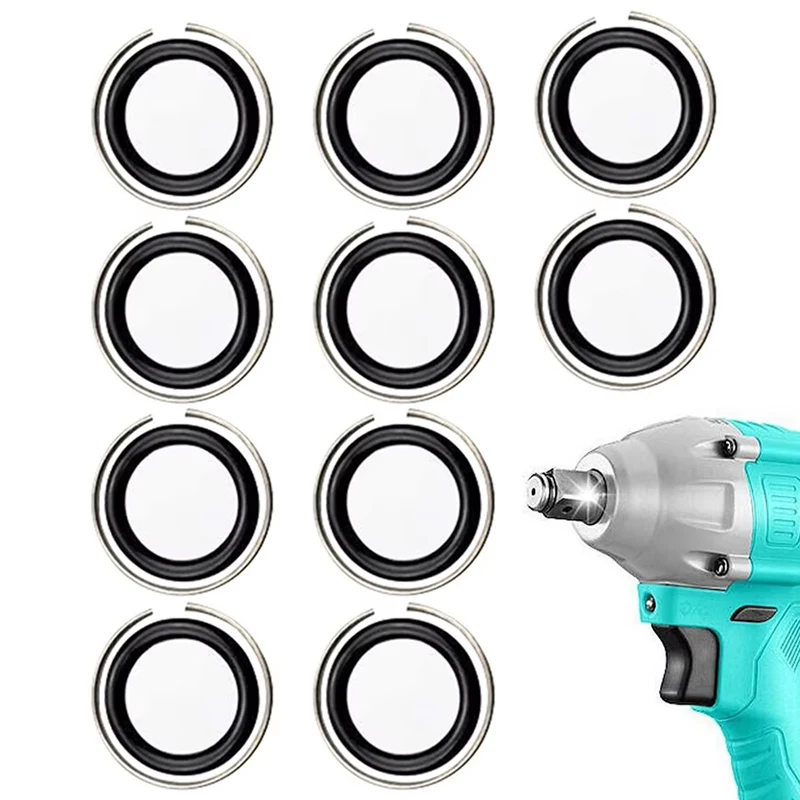 Anel de Retenção de 1/2 polegada com O-Ring para Chave de Impacto, Anéis de Retenção de Soquete, Anéis de Fricção para Soquete