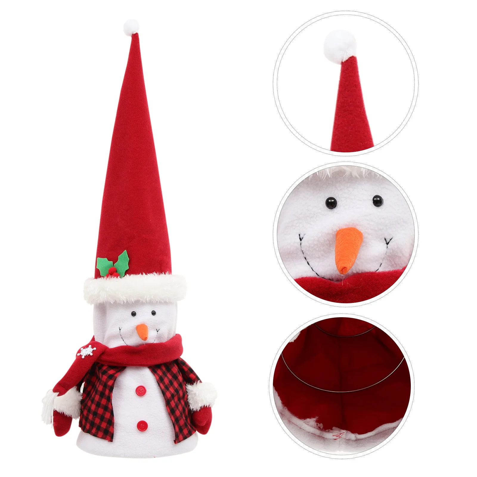 

Snowman Decorations Christmas Tree Topper for Home Treetop Adornment Holiday Cloth Xmas Party