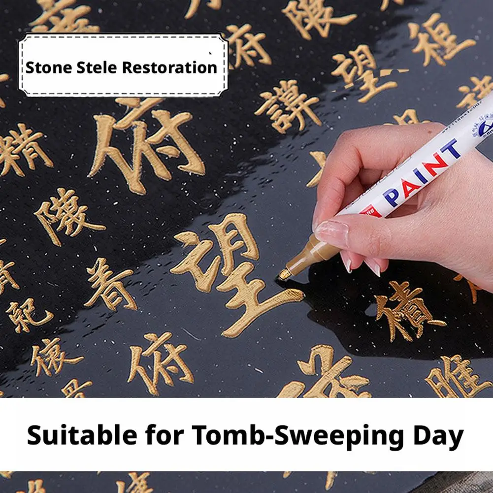 Oil Paint Pen Waterproof Fade Resistant For Car Tire Metal Stone Tombstone Marking DIY Graffiti Permanent Writing Repair Tool
