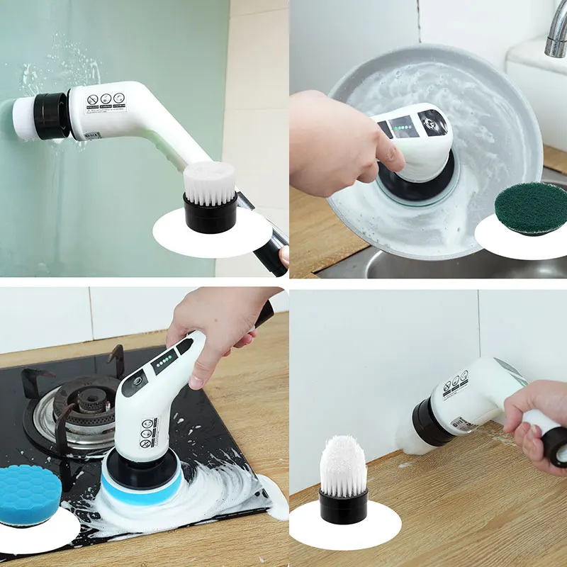 Electric Cleaning Brush 9 in 1 2000 mAh , Cleaning Tool for Living Room, Bathroom and Kitchen