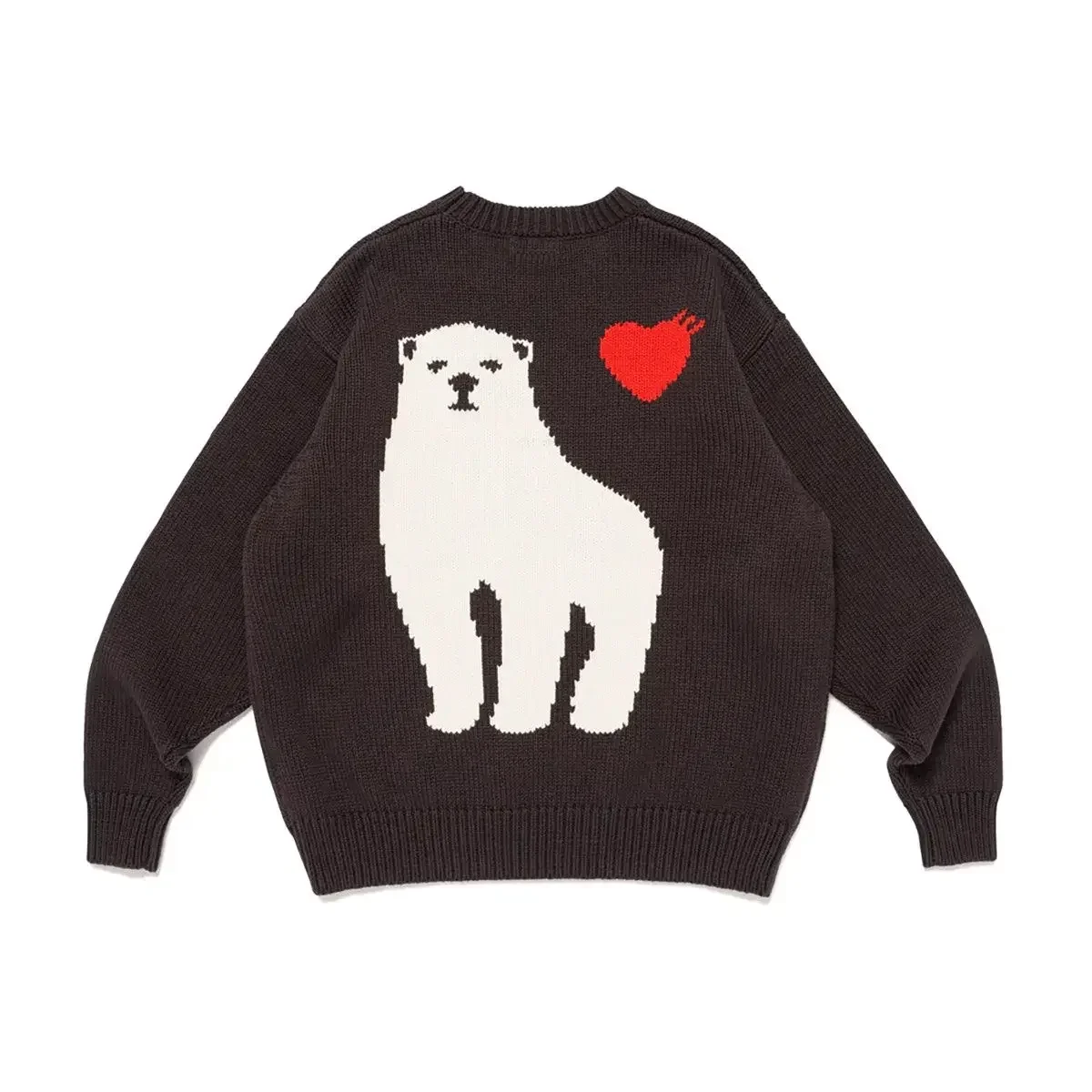 Humanmade Love Bear Graphic Oversized Sweater Long Sleeve Unisex Couple Fashion