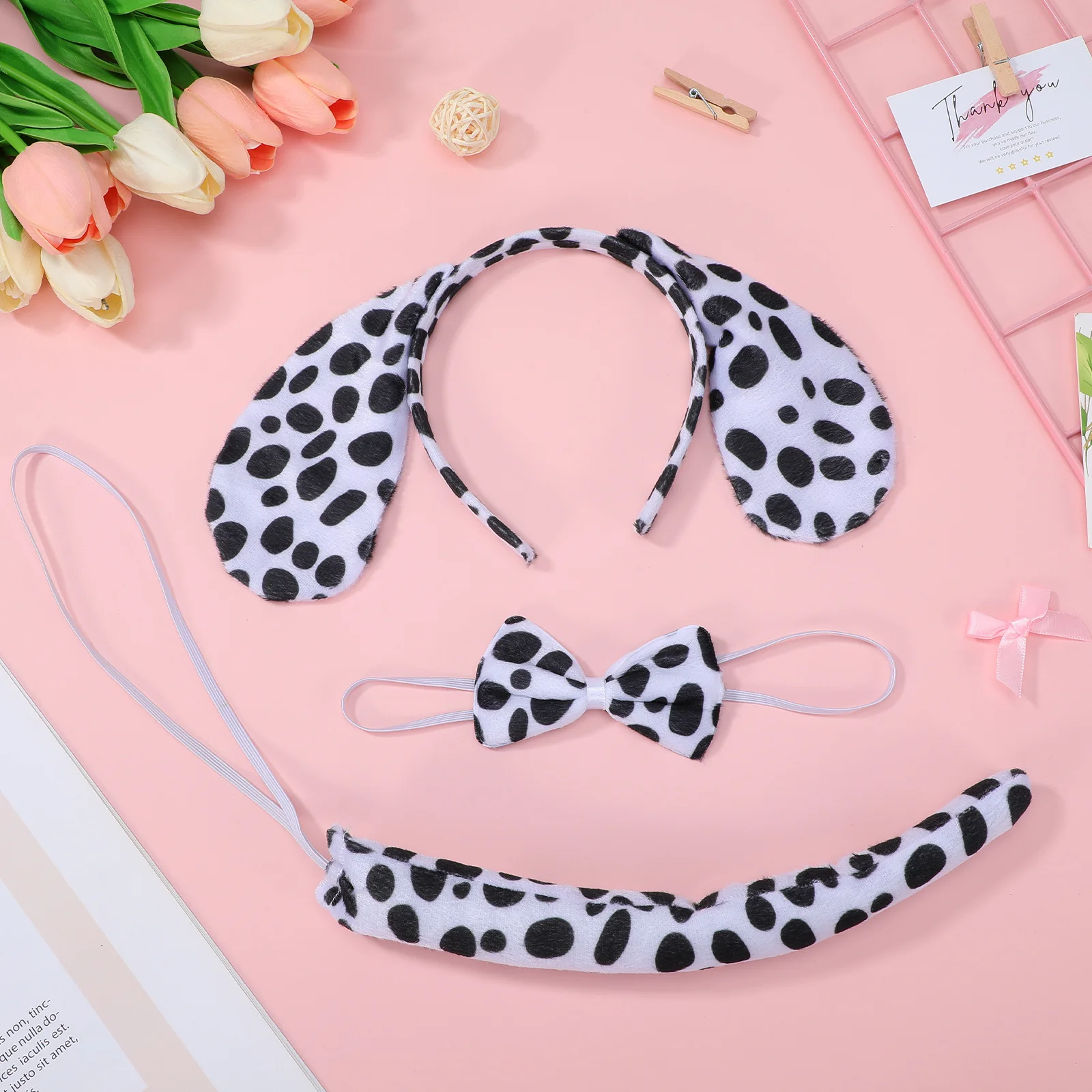 Ensemble de 2 costumes, accessoires de fête sur le thème des animaux de compagnie, accessoires de Cosplay d'halloween pour adultes et enfants, cerceau en poils d'animaux, mascarade