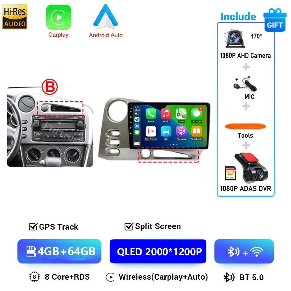 B 4G-64G CAM DVR