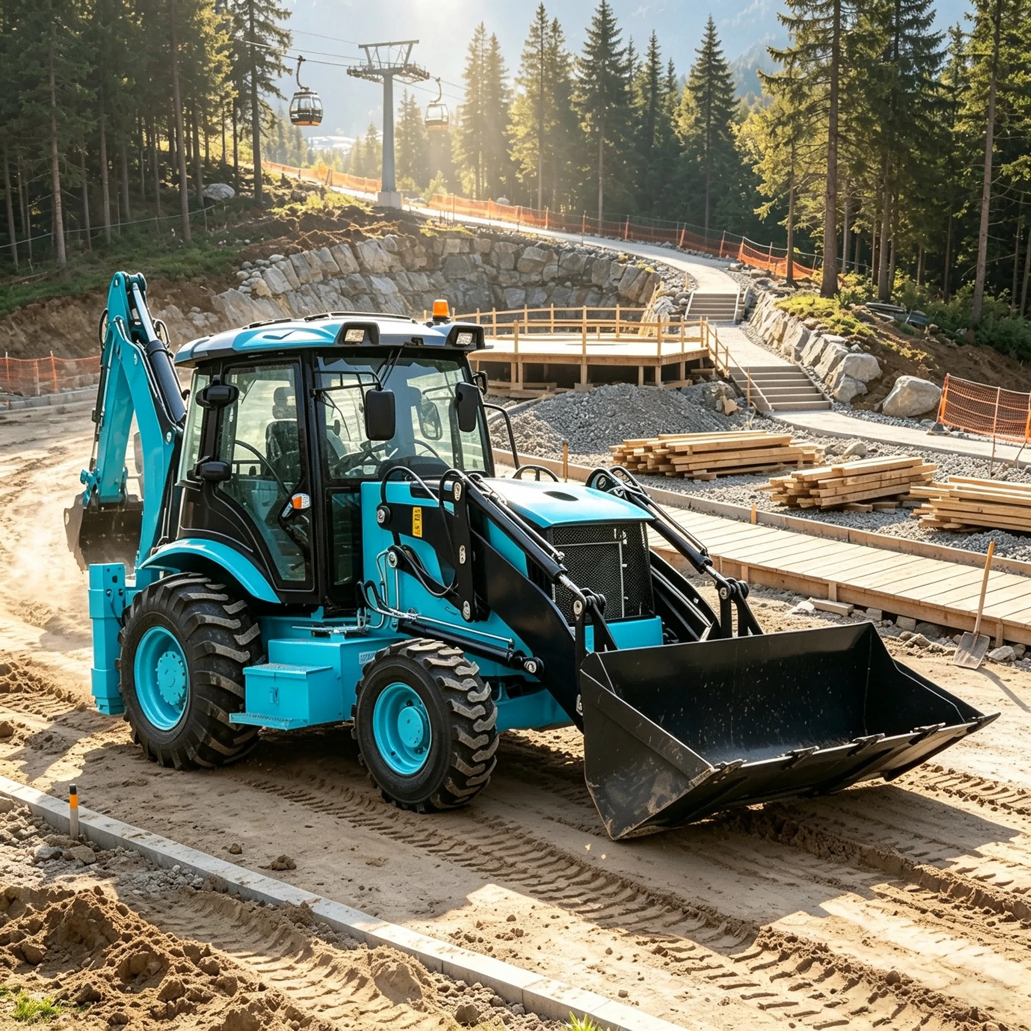 strong loading capacity quick hitch device four in one backhoe industrial backhoe loader backyard backhoe