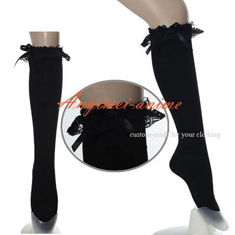 fondcosplay adult sexy cross dressing sissy maid short Gothic Lolita Punk Fashion black Stocking Socks[CK1066]