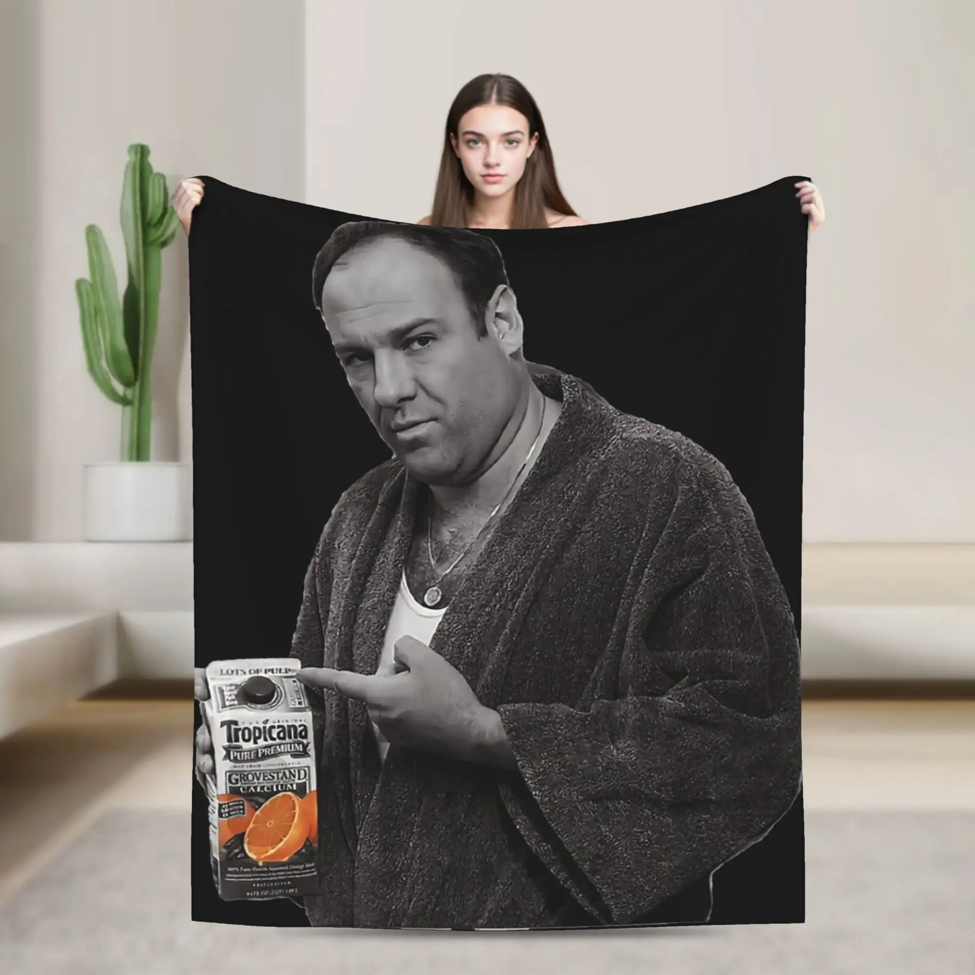 The Sopranos Tony Soprano Some Pulp Mafia Blanket Soft Plush Throw Blanket For Couch Chair Bed Flannel Bedspread Bed Cover