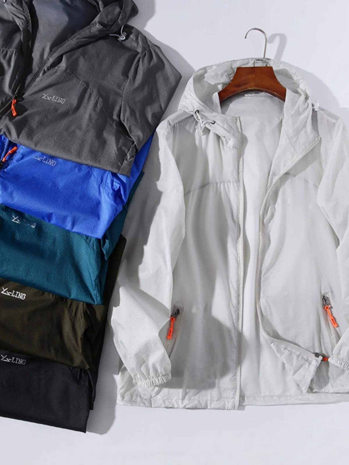 

Легкая дышащая мужская летняя толстовка-куртка для активного отдыха, повседневная городская модная куртка с длинным рукавом, приталенный крой