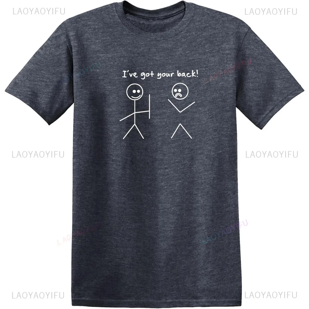 حصلت على شكل عصا الظهر الخاصة بك جرافيك الصداقة الجدة الساخرة الصيف القطن س الرقبة الرجال الملابس الشارع الشهير قصيرة الأكمام بلايز