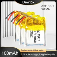 3.7v 100mah 30C for Cheerson CX-10 CX10 CX12 JJ820 V646 V676 JJ810 RC Quadcopter 3.7 V 100mah Helicopter Li-po battery 751517