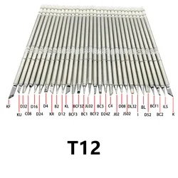 Free shipping T12 Electric Soldering Iron Tips T12-K B2 BC2 ILS JL02 D24 KF For Hakko fx951 DIY Soldering Station Kits