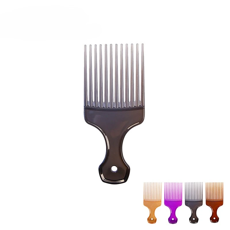 

1 Piece Wide Teeth Brush Pick Comb Fork Hairbrush Insert Hair Pick Comb Plastic Gear Comb Curly Hair African Hairstyle Tool