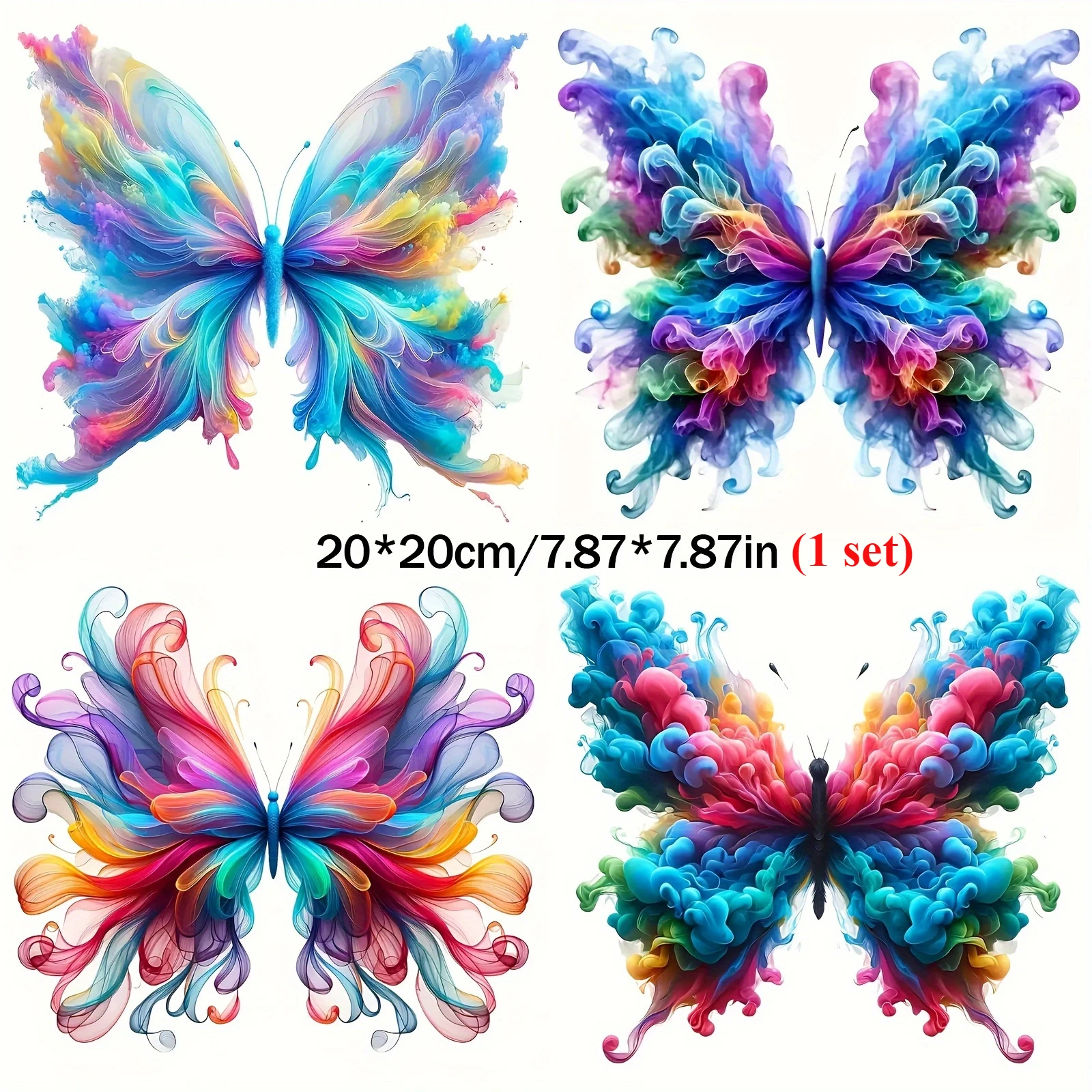 1 Set Colorful Butterflies Motorcycle Stickers Waterproof for Helemt Fuel Tank DIY Laptop Phone Suitcase Animal Vinyl Decals