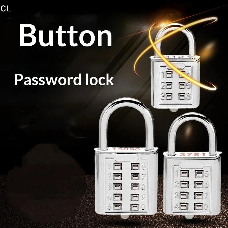 AttireTroveMetal Color Key Password Padlock Blind Mechanical Password Lock Gym Lock Luggage Bag Backpack Padlock