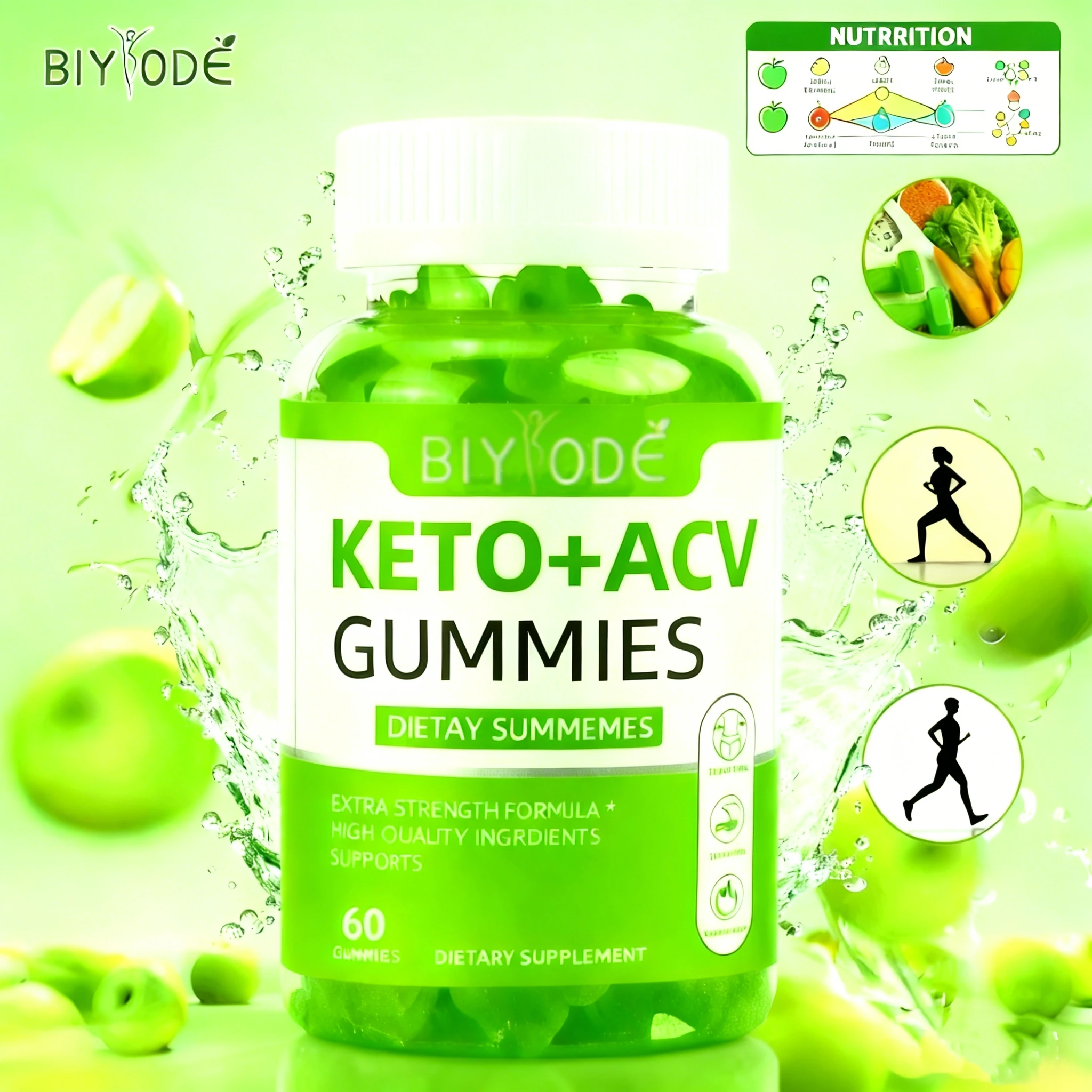 KETO+ACV Gummibärchen Diät-Gummis 60 Stück