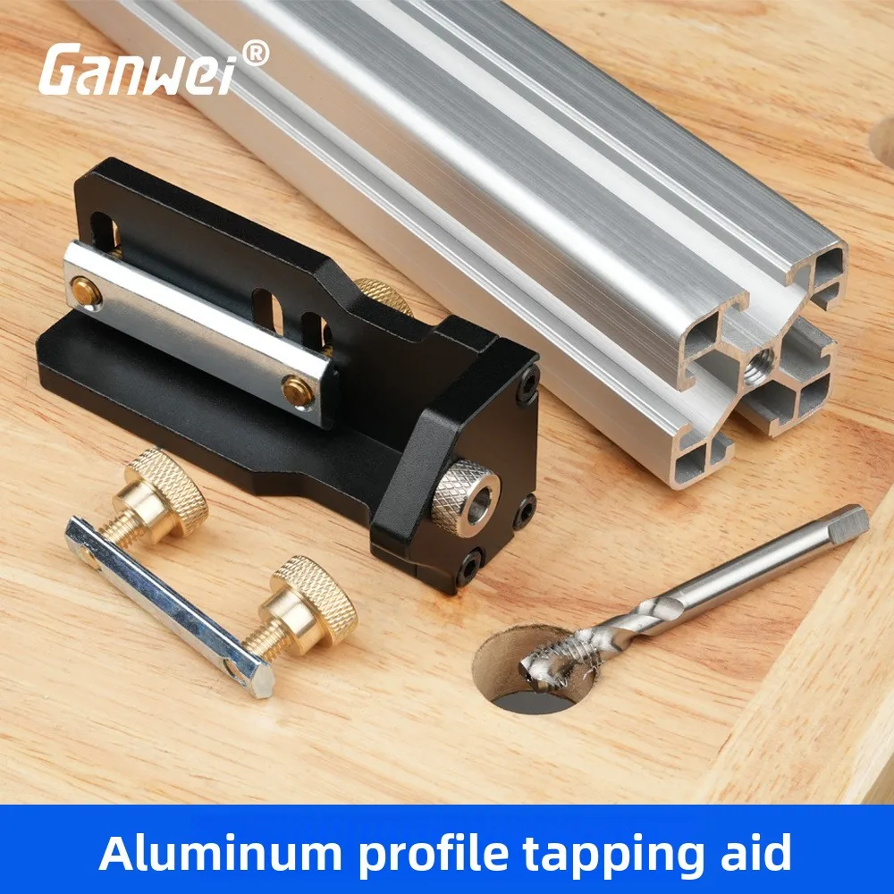 Aluminum Profile Tapping Jig, Manual Thread Tapping Auxiliary Tool for 20/30/40 Type Aluminum Extrusion DIY Furniture
