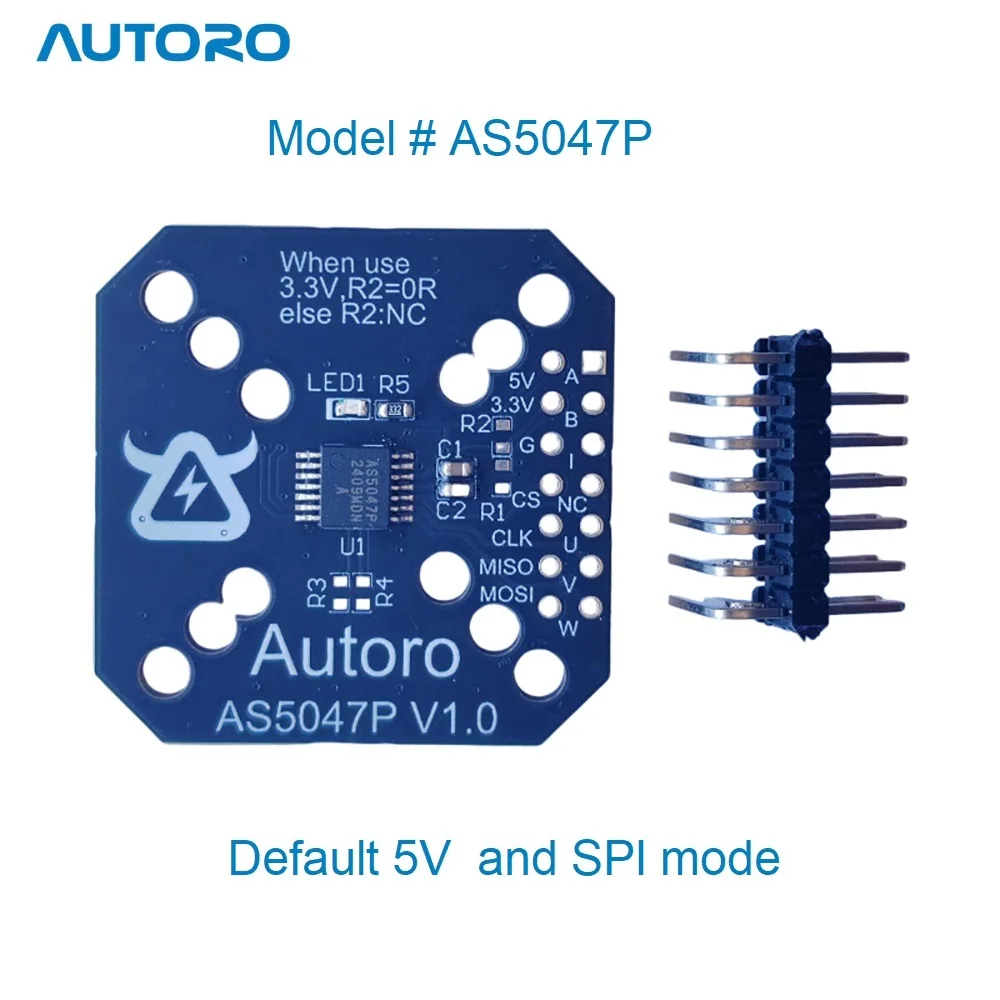 Encoder Autoro AS5047P, adattatore modulo ODrive Simple FOC Doggo VESC Sensore di posizione rotante magnetico su asse a 14 bit per motore BLDC