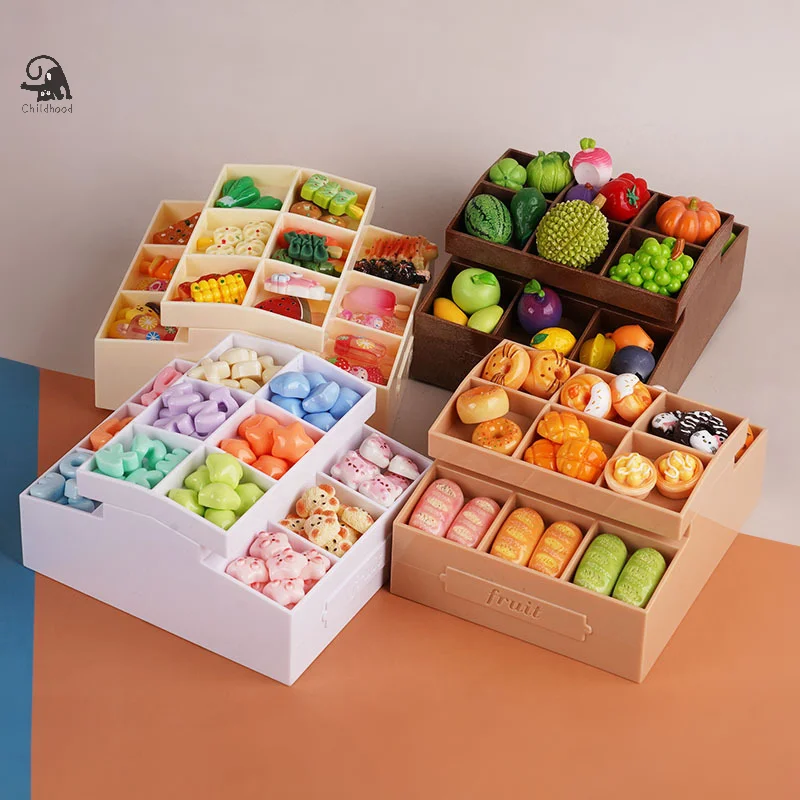 

1:12 Dollhouse Miniature Simulation Fruit Snack Stand Furniture Home Model Decor Toy Doll House Accessories