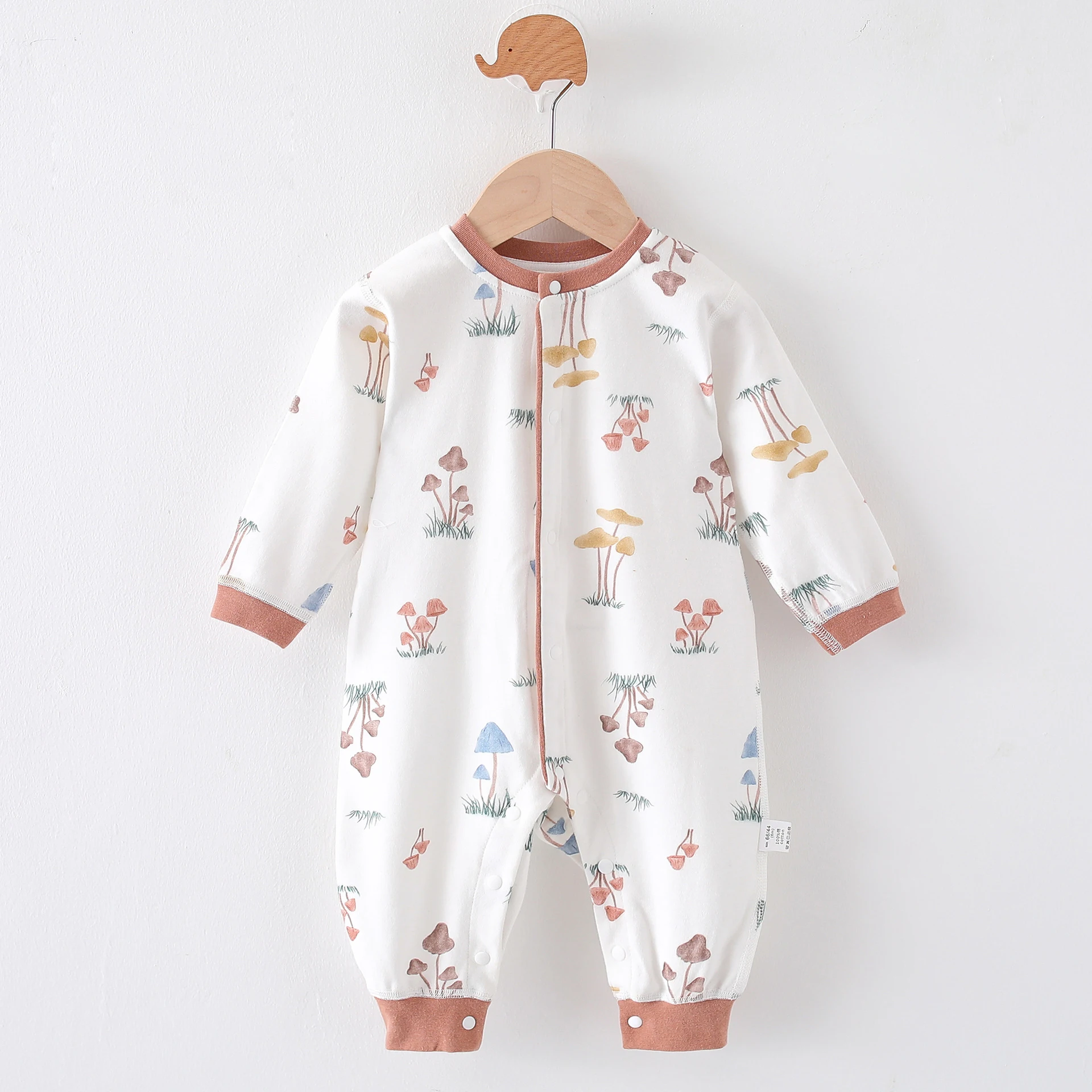 AYNIGIELL Baby's Pure Cotton Boneless Jumpsuit for Spring and Autumn, Newborn Jumpsuit for Crawling Breathable One-Piece Pajamas