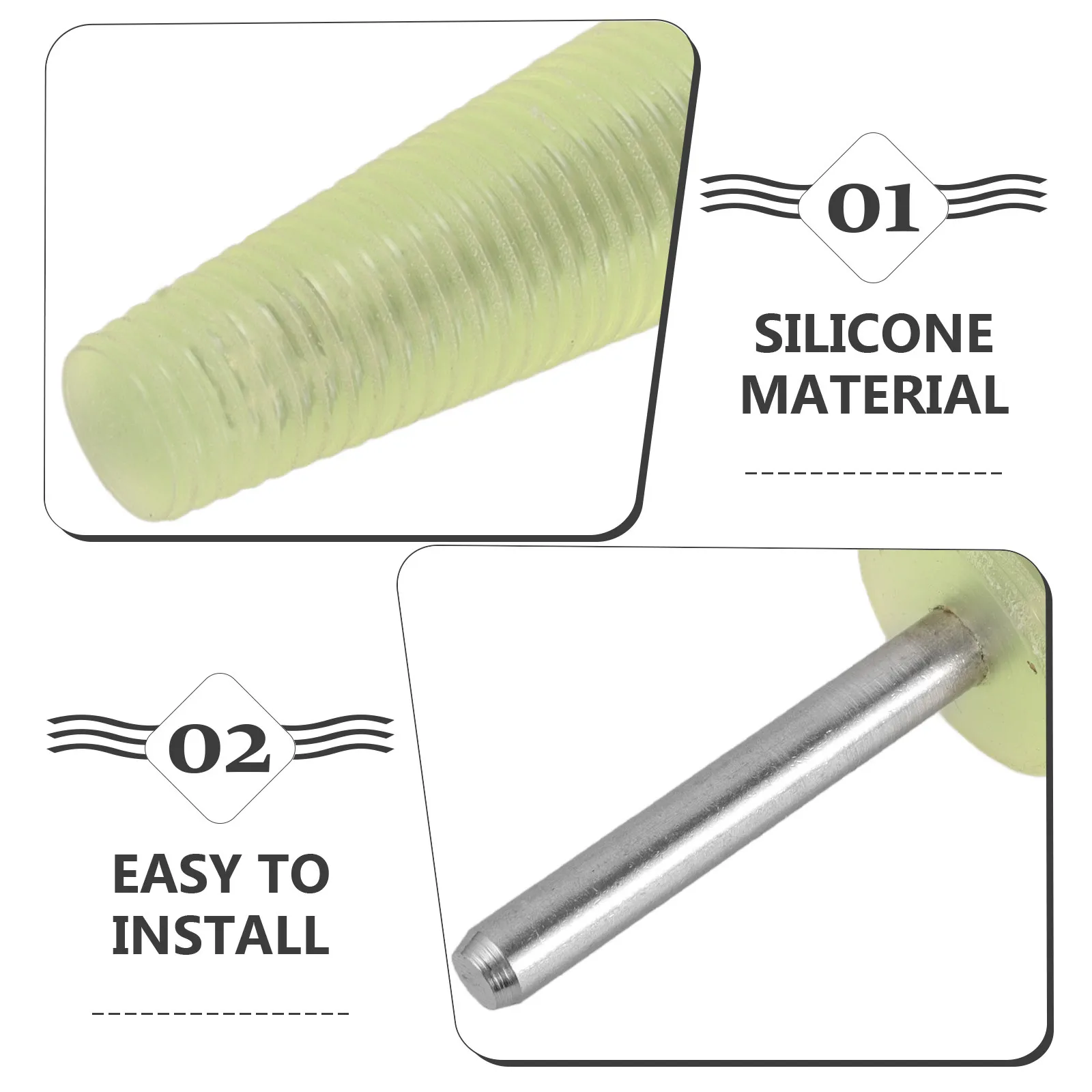 2Pcs Ring Polishing Mandrel Rubber Grip Holder for Jewelry Sanding Buffing Repair Finishing Flexible Shaft Tool