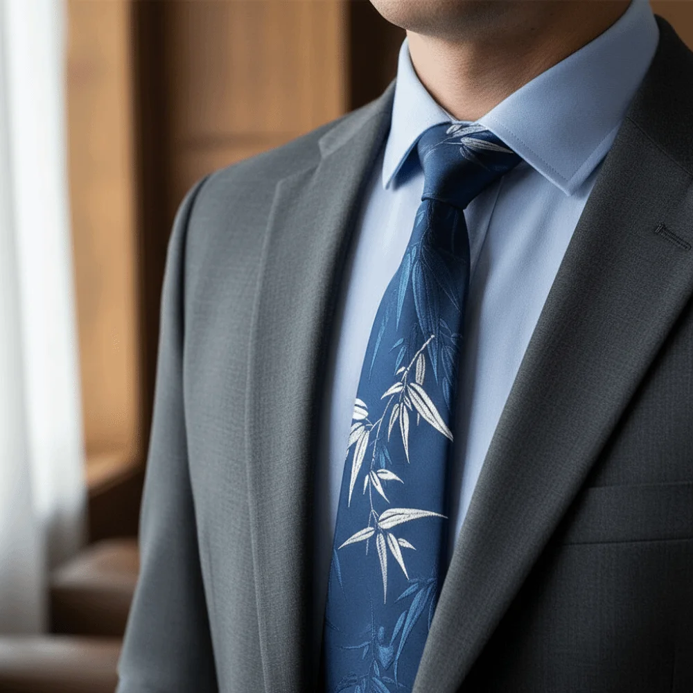 

Винтажный деловой галстук с цветочным узором, шелковистый, мягкий, роскошный, из полиэстера, с принтом листьев, жаккардовый галстук