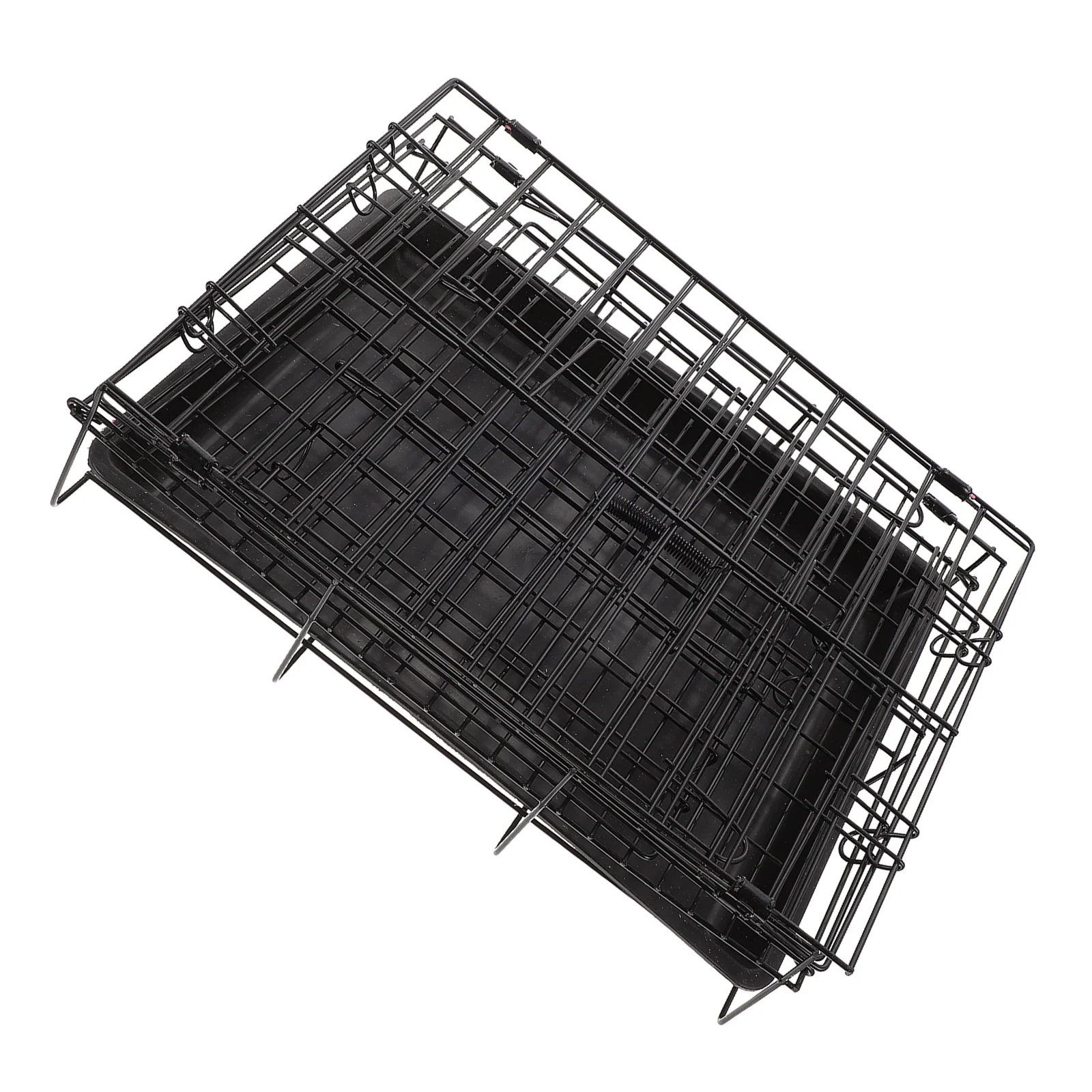 

1 комплект, ящик для домашних животных из железной проволоки, металлическая клетка для собак, складной дизайн, съемный поднос, безопасная защелка для маленьких и средних собак, питомник для дрессировки кошек