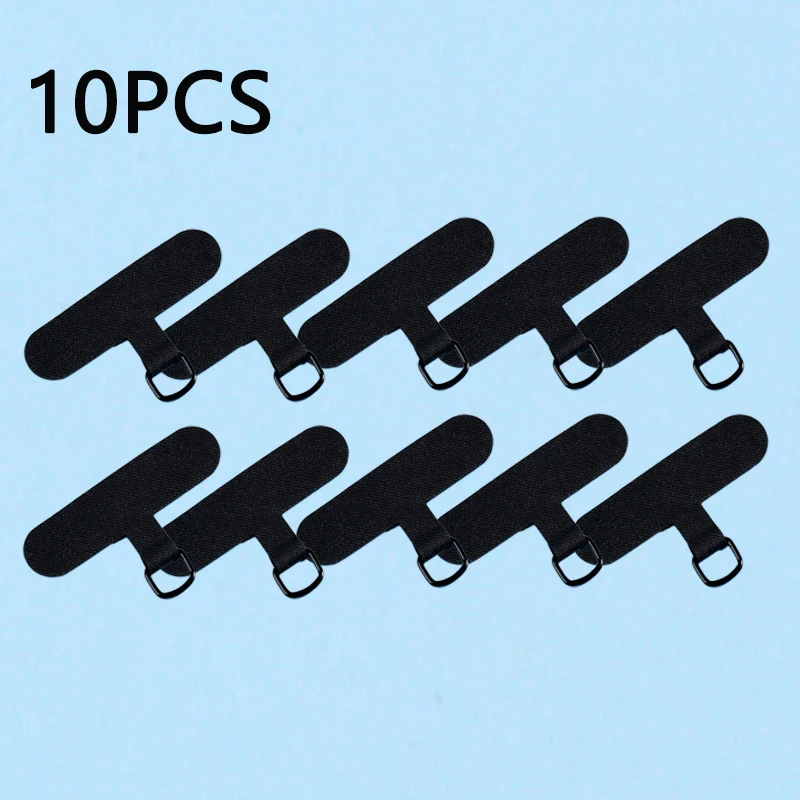 Universal Tpu Mobile Phone Anti-lost Lanyard Card Gasket Nylon Detachable Phone Hanging Cord Strap Patch Tether Pad 10pcs