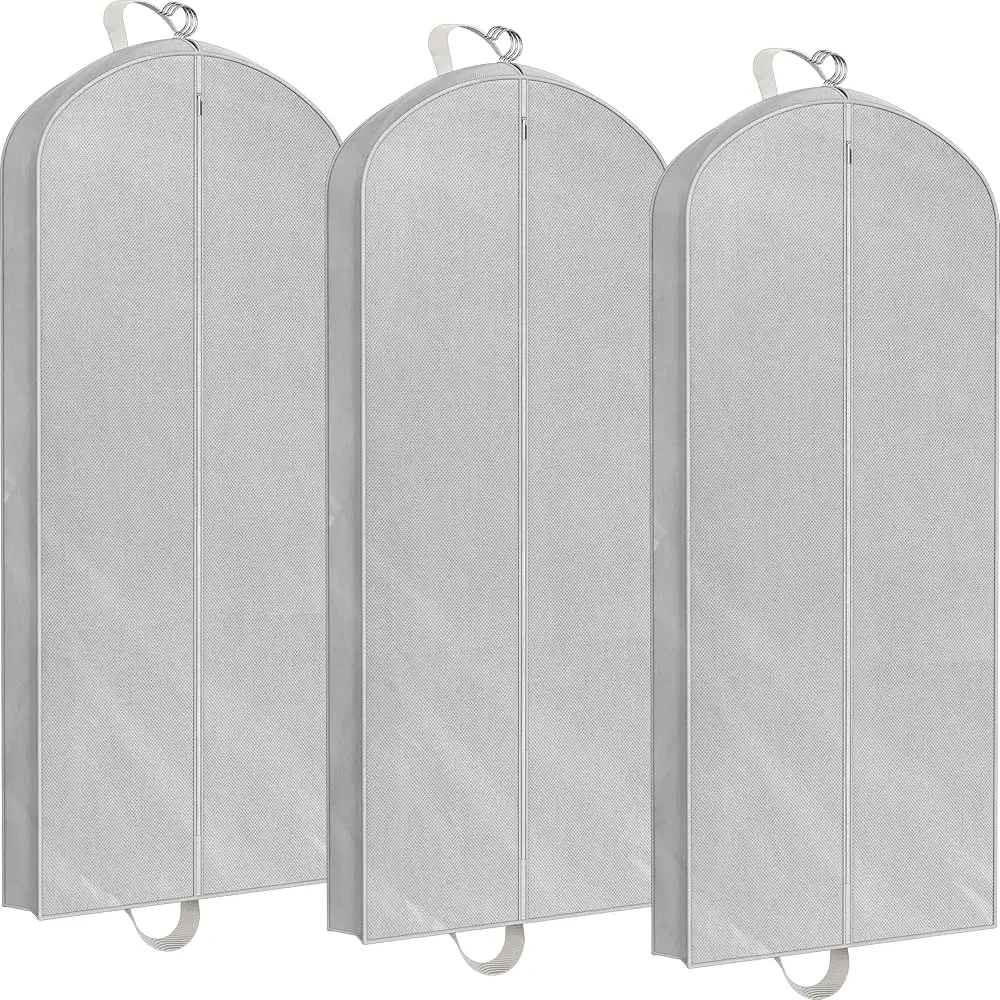 

Free Shipping60-Inch Travel Garment Bag, Non-Woven | Lightweight, Gray, 3 Pack