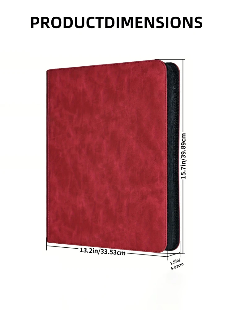 Bonder de almacenamiento de tarjetas toploader de 9 bolsillos, libro de almacenamiento toploader, bolsillo de doble cara sin anillo para tarjetero 216 35pt, compat