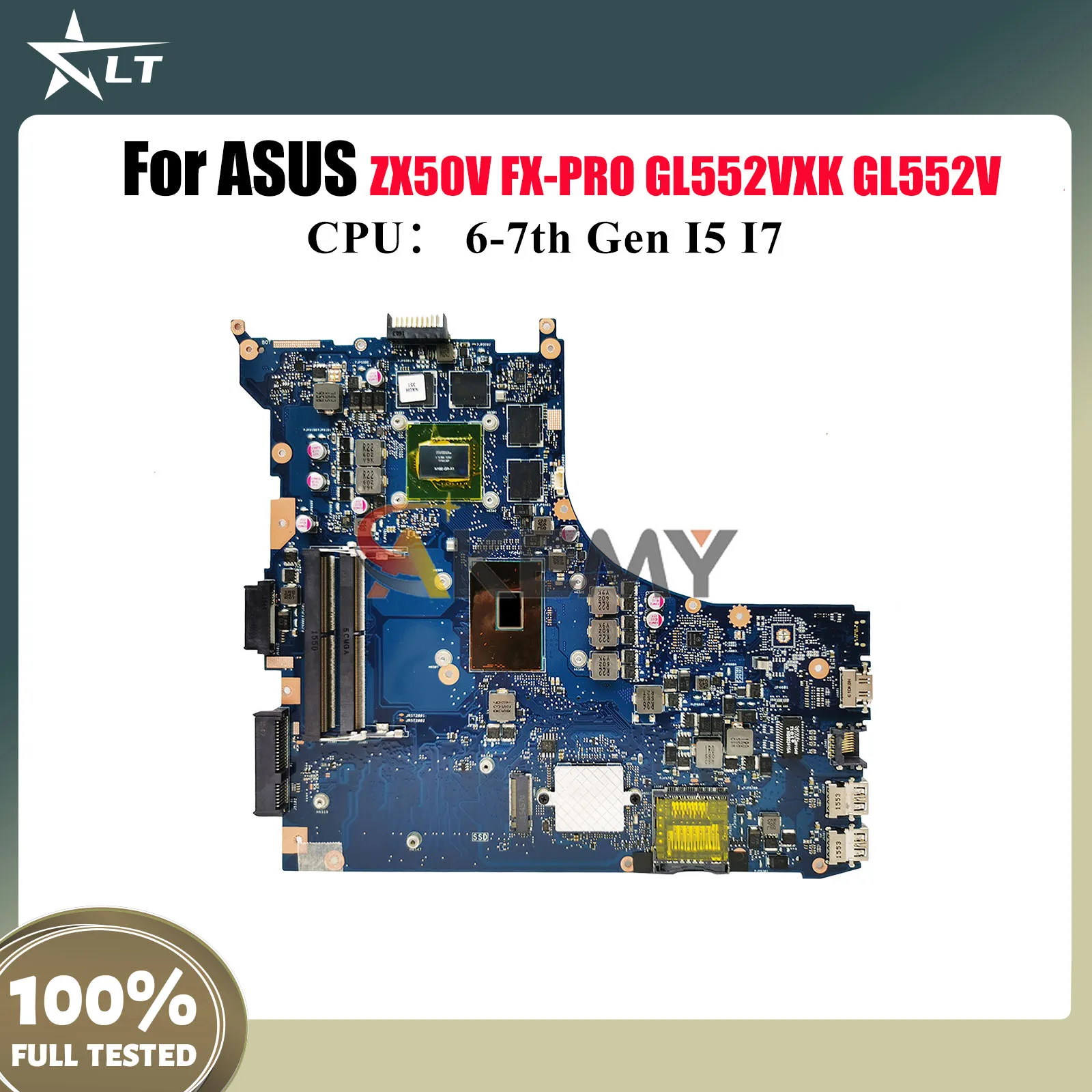 

GL552VL Материнская плата для ноутбука ASUS ROG ZX50V GL552VX GL552V FX-PRO GL552VXK Материнская плата для ноутбука с процессором I5 I7 100% тесты OK stk