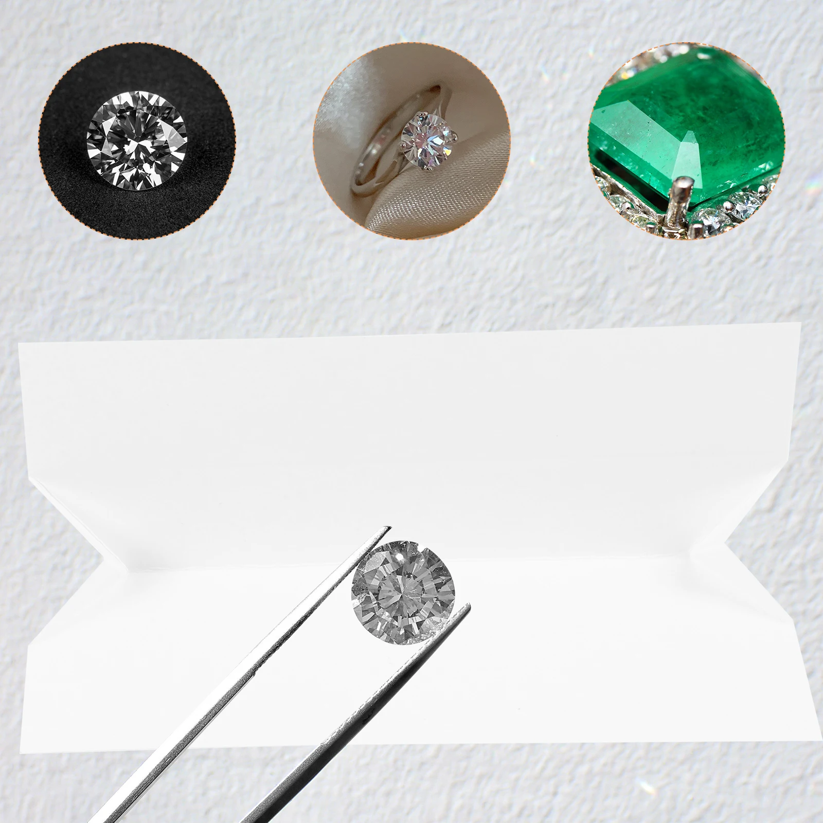 

5pcs Diamond Color Grading Card Portable Foldable Jewelry Gemstone Comparison Tool For Professional Appraisal Identification