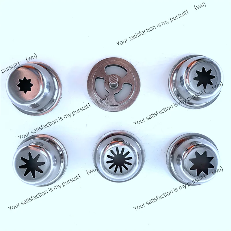 For Churros Machine 5 Molds/Set A39T-Churro Nozzle Mold 53Mm Out Diameter Solid Hollow Stainless Steel Churrera