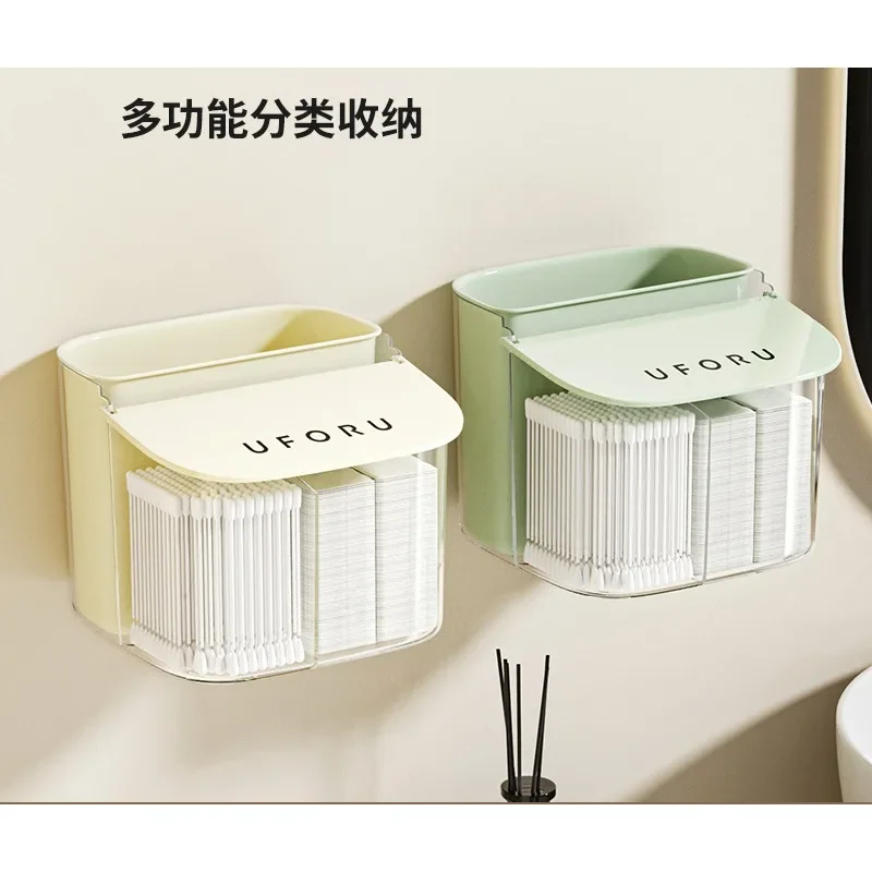 

Multi-Functional Cotton Pad Storage Box, Dustproof Cover, Beauty Blender,Facial Wipe Compartment, Breathable, Household