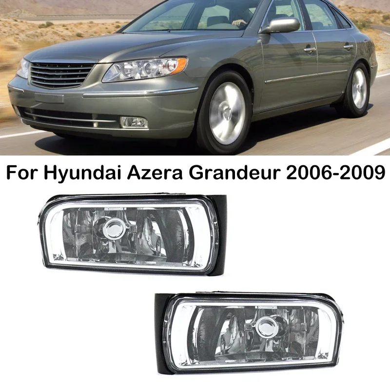 ¡Nuevo! 92201-3L100 92202-3L100 luz antiniebla del parachoques delantero conjunto de lámpara antiniebla con bombillas halógenas para Hyundai Azera Grandeur 2006 2007-20