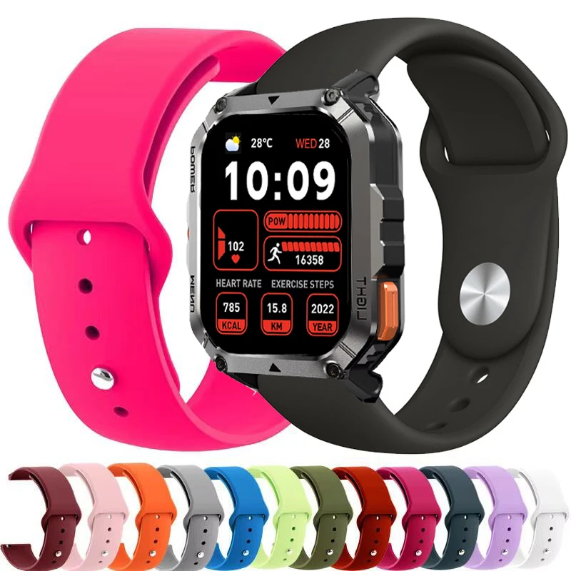 22Mm Silicone Strap…