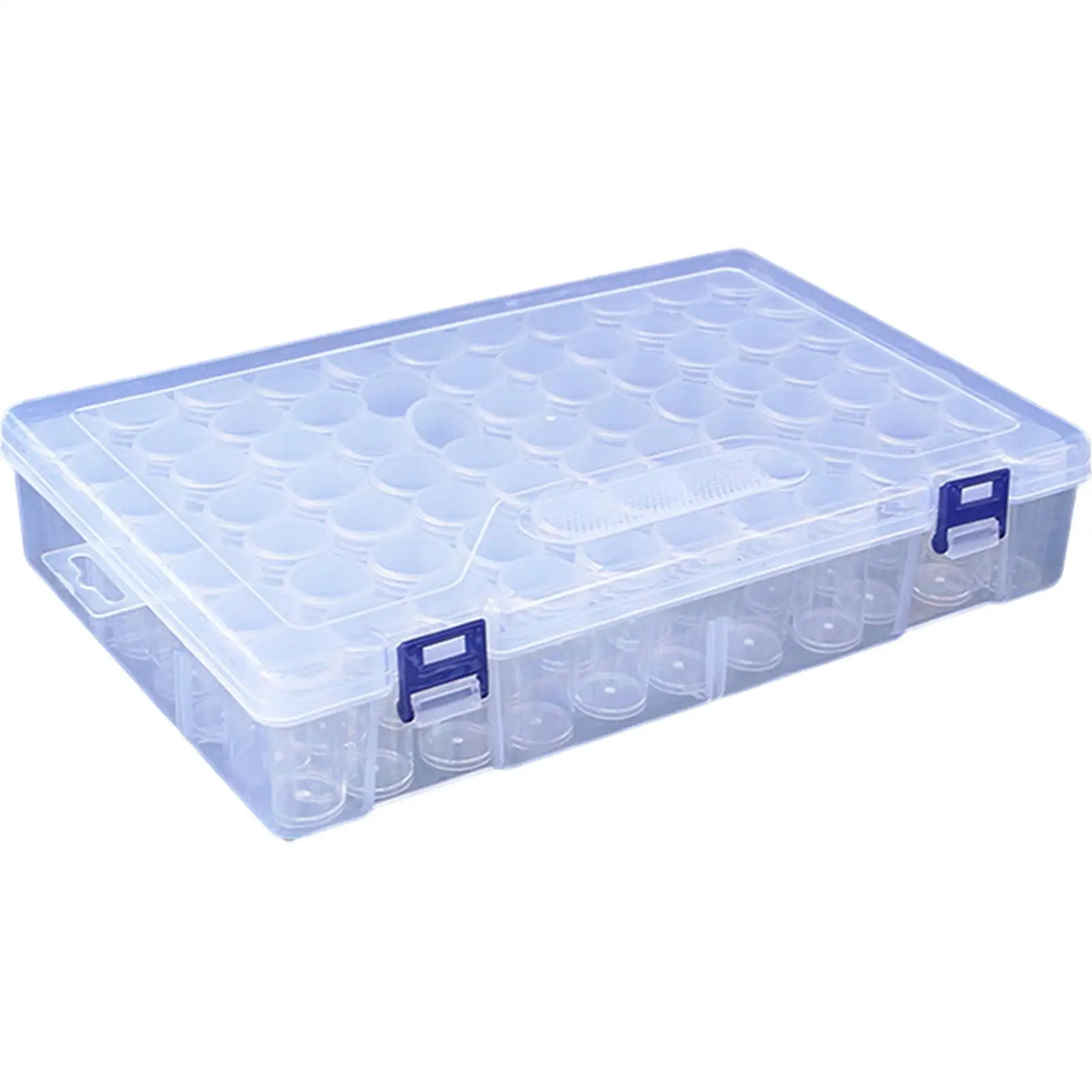 

77 Grids Transparent Storage Box DIY Diamond Painting Tools Small Particle Box with Stickers Diamond Painting Storage Containers