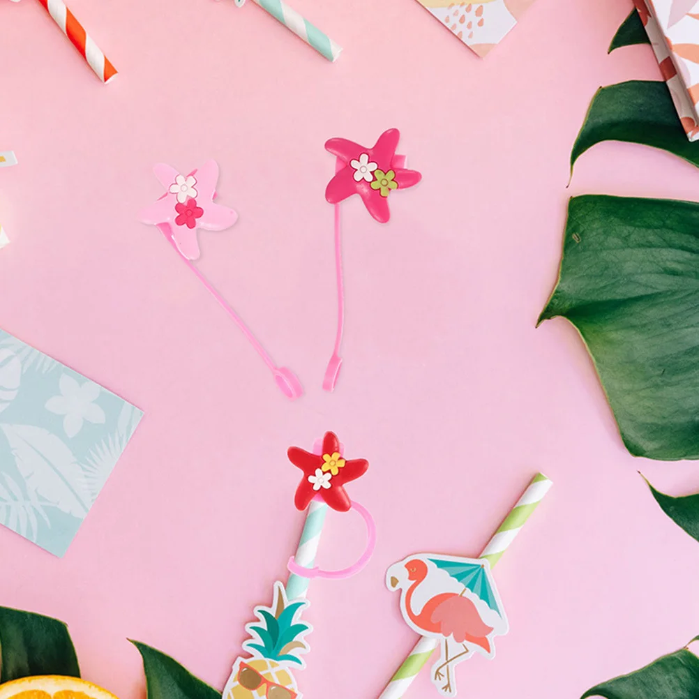 

10Pcs Silicone Straw Plugs Cute Shaped Tips Protectors Practical Long Lasting Reusable Drinking Caps Straw Cover